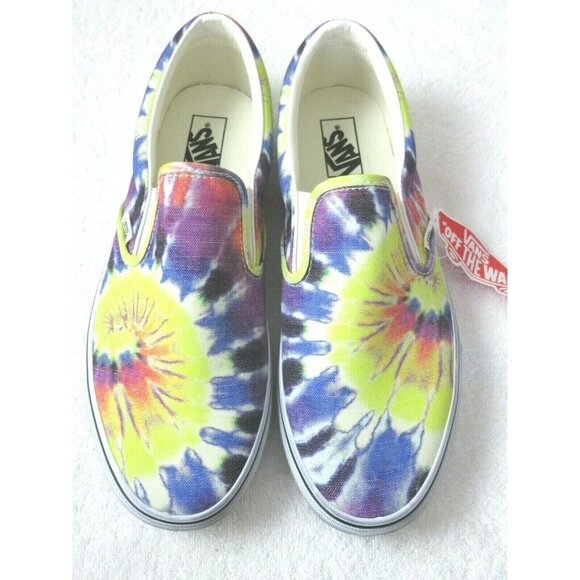 COPY - Vans Women's Classic Slip On Washed Tie Dye True White Canvas Shoes NWT … - Picture 3 of 5